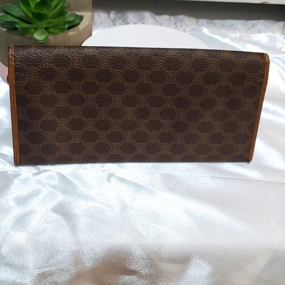 🇮🇹CELINE Paris Macadam PVC leather Bifold long Wallet🤎💛 - Picture 5 of 17